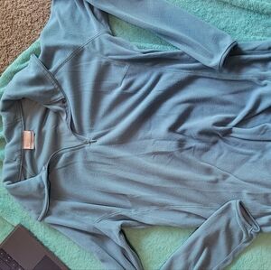 Columbia FLEECE pullover half zip sz L . Pale blue